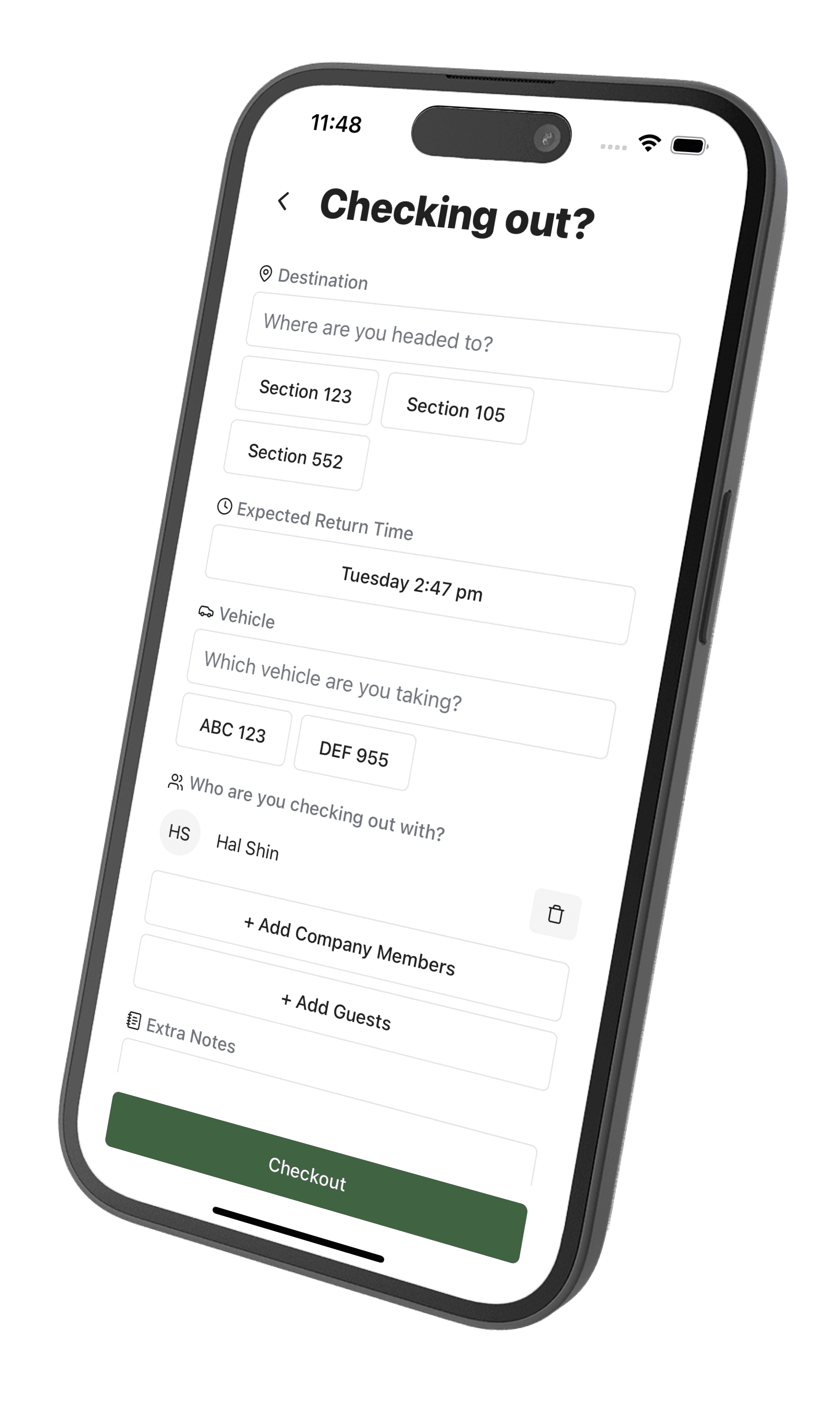 Mobile app screenshot